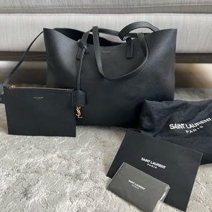 Saint Laurent YSL East West Tote Bag in Black with Dustbag and Authenticity Card